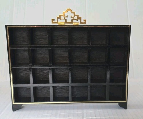 Vintage style black wood curio - vintage,