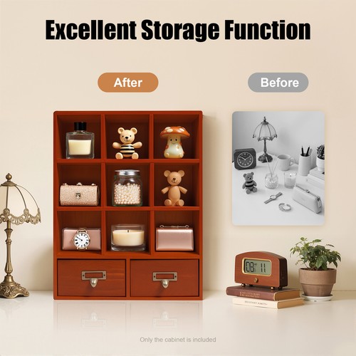 Cube drawers pine storage - 9-cube,