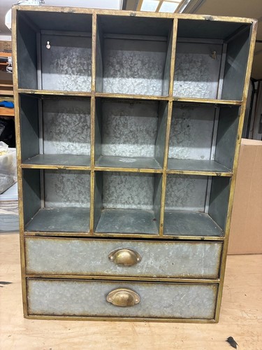 Galvanized metal cubby - galvanized,
