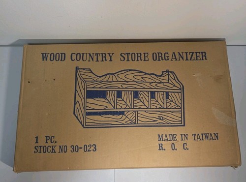 Wood country store organizer - wood,