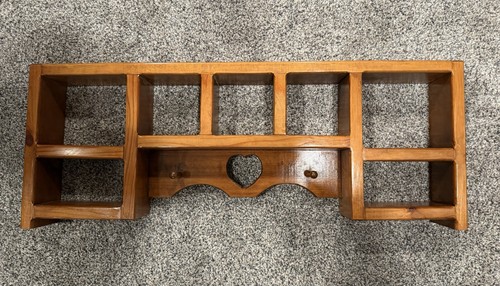 Wooden wall display shelf - wall,